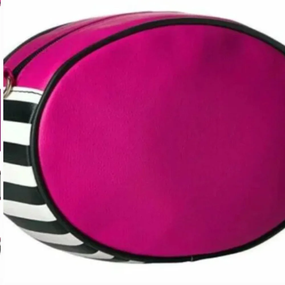 Betsey Johnson Fuchsia Football Crossbody - Picture 6 of 9